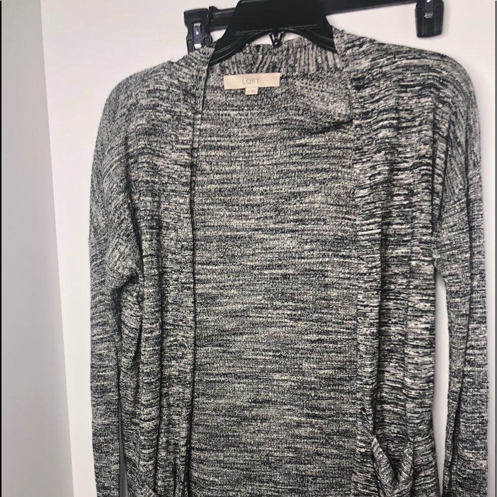 LOFT grey cardigan XS